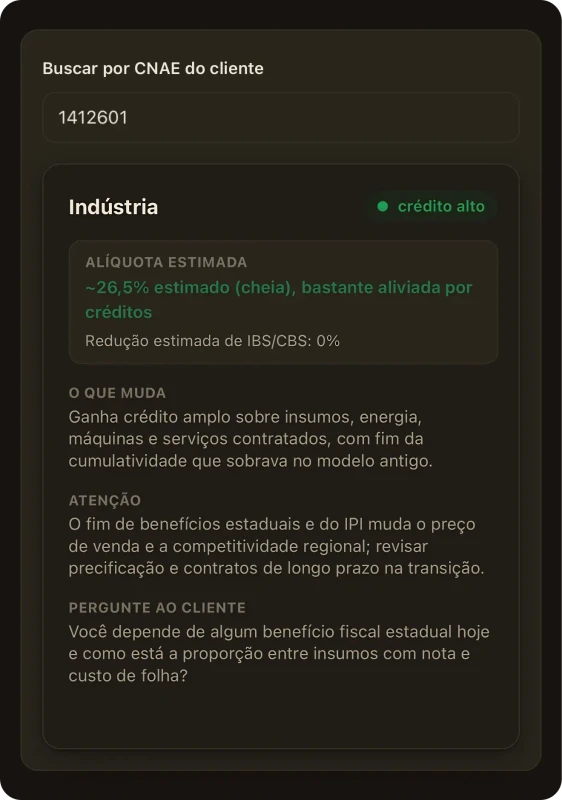Exemplo de diagnóstico de cliente