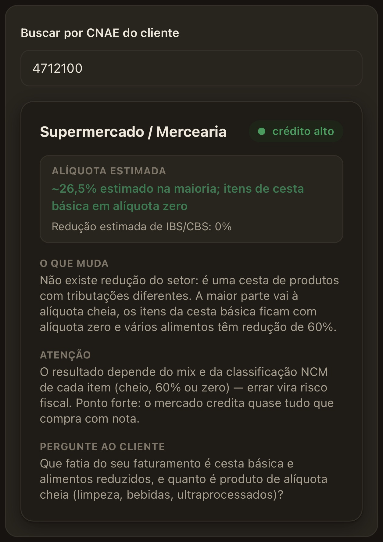 Setor Comércio pelo CNAE